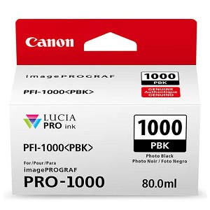 Made By Canon 0546C002, PFI-1000PBK Photo Black Pigment Ink Cartridge 