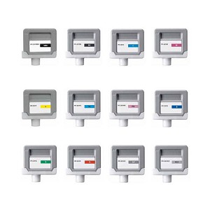 Compatible  Canon PFI-301 12 Pack Ink Cartridge Combo MBK/BK/C/M/Y/PC/PM/B/G/R/GY/PGY 
