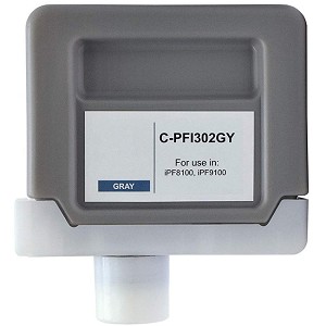 Canon PFI-302GY Compatible Gray Ink Cartridge 330ML 