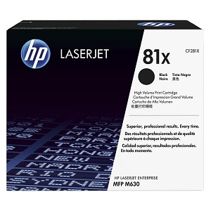  Made by HP 81X CF281X Black High Yield Laser Toner Cartridge LaserJet Enterprise M605, M606, M630 
