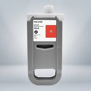 Compatible Canon PFI-2700R, 5293C001AA Red Ink Cartridge, 700ML 