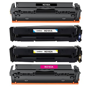 Compatible HP 218A W2180A, W2181A, W2182A, W2183A 4 Pack Toner Cartridge Standard Yield with Chip 
