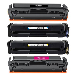 Compatible HP 218X SET 4 Pack W2180X, W2181X, W2182X, W2183X 4 Pack Toner Cartridge High Yield with Chip 