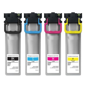 Compatible T10W Ink Cartridge Combo High Yield BK/C/M/Y for Epson 