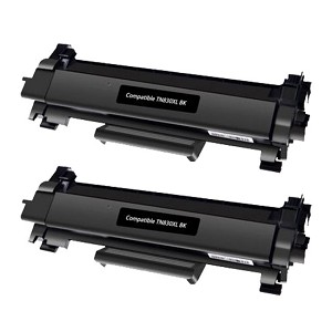 Compatible Brother TN830XL 2 Pack Black Toner Cartridge High Yield - With Chip 