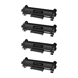 Compatible Brother TN830XL 4 Pack Black Toner Cartridge High Yield - With Chip 