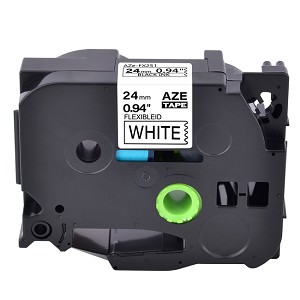 Compatible Brother TZe-FX251 P-Touch Label Tape, 24mm (0.94''), Black on White 