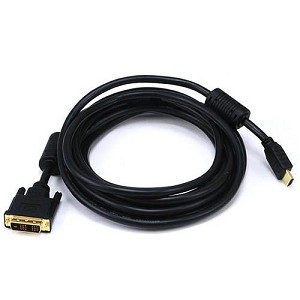15ft 28AWG High Speed HDMI® to Adapter DVI Cable w  Ferrite Cores - Black 