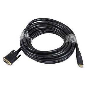 25ft 28AWG High Speed HDMI® to Adapter DVI Cable w  Ferrite Cores - Black 