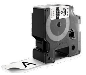 Compatible Dymo 1805430 IND 24mm (1 Inch Vinyl Black on White Tape, 