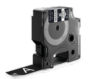Compatible Dymo 1805436 IND 19mm (3/4 Inch Vinyl White on Black Tape 