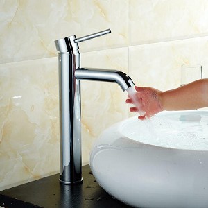 Single-Handle Tall Body Bathroom Basin Faucet Commercial Light Chrome - LIVINGbasics 