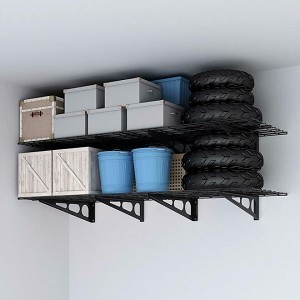 Overhand Garage Storage Rack 2-Pack, 2' x 6' Adjustable Ceiling Wall Mounted Shelves - Enduran 