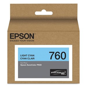  Made By Epson 760 T760520 Light Cyan Ink Cartridge SureColor P600 Wide Format 