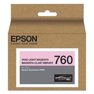  Made By Epson 760 T760620 Vivid Light Magenta Ink Cartridge SureColor P600 Wide Format 