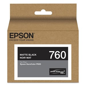  Made By Epson 760 T760820 Matte Black Ink Cartridge SureColor P600 Wide Format 