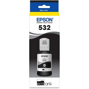  Made By Epson T532 T532120-S Black Ink Bottle Extra High Yield, for ET-M1170, and M31170, WorkForce ST-M3000 