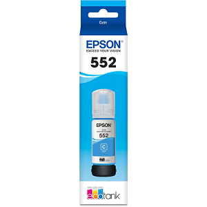 Made By Epson T552 T552220-S  Cyan Ink Bottle High Yield, for ET-8500, 8550 