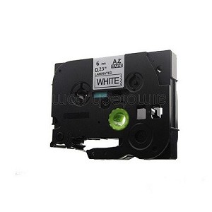 Compatible Brother TZe-FX211, TZeFX211 P-touch Flexible Label Tape, 6mm (0.25 Inch), Length of 8M, Black on White 
