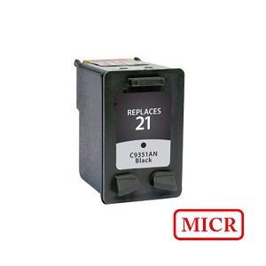  MICR for Checks HP 21 C9351AN Black Remanufactured Inkjet Cartridge 