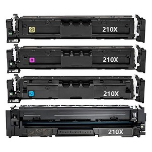 Compatible HP 210X 4 Pack Toner Cartridge Combo High Yield BK/C/M/Y  