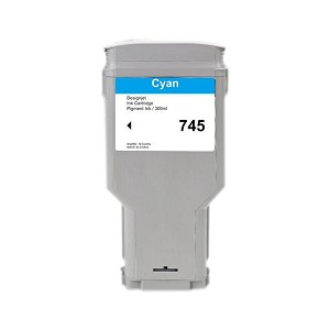 Compatible HP 745 F9K03A Cyan Ink Cartridge 350Ml 