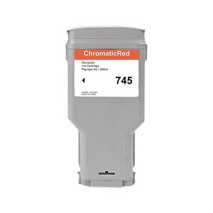Compatible HP 745 F9K06A Chromatic Red Ink Cartridge 350Ml 