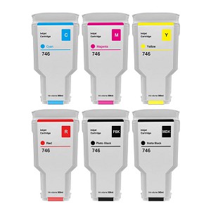 Compatible HP 746 SET 6 Pack Ink Cartridges 