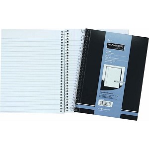 Mead Cambridge Spiral Bound Personal Notebook, 9.5" x 7.25", Wide Ruled, 160 Pages 