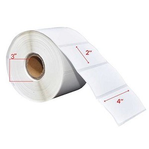 Compatible Zebra 4x2'' Direct Thermal Labels 3''Core 2750 / rolls - 4 / case 
