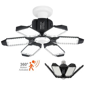 LED Garage Light 15000LM 2 Packs Deformable Bright Shop Ceiling Light 