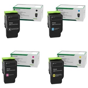 Made By Lexmark 4 Pack 78C1U SET Black Cyan Magenta Yellow Ultra High Yield Return Program Toner Cartridge 