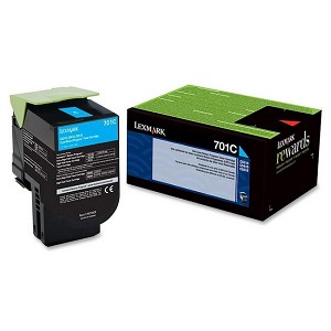 Made By Lexmark 701C 70C10C0 Cyan Standard Yield Toner Cartridge CS310, CS410 CS510 