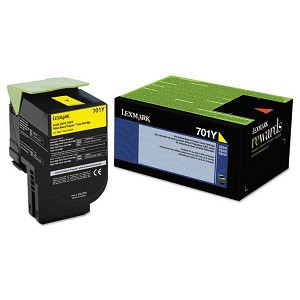 Made By Lexmark 701Y 70C10Y0 Yellow Standard  Yield Toner Cartridge CS310, CS410 CS510 