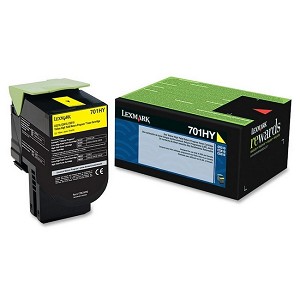 Made By Lexmark 701HY 70C1HY0 Yellow High Yield Toner Cartridge CS310, CS410 CS510 