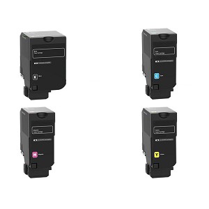 Compatible Lexmark 71C10K0 71C10C0 71C10M0 71C10Y0 Toner Cartridge Combo BK/C/M/Y 