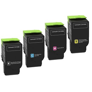 4 Pack Compatible Lexmark C2310 SET Black, Cyan, Magenta, Yellow Toner Cartridge 