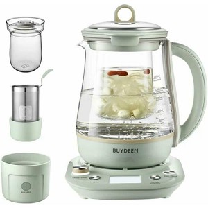 BUYDEEM K2763 Health-Care Beverage Tea Maker and Kettle with Glass Stew Pot & Tea Infuser - Green 