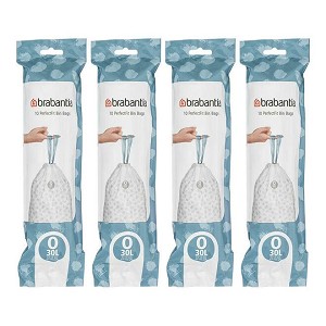 Bin Liners, PerfectFit Bags 10 Bags Per Roll, Code O, 30L - Brabantia - 40 Bags 