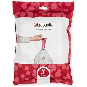 Newicon Bin Liners, PerfectFit Bin Bags Code Y, 20 L - Brabantia™ - 40 Bags 