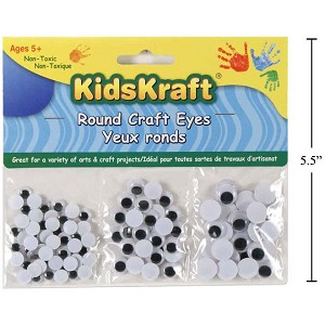 Round Wiggle Googly Eyes DIY Scrapbooking Crafts Toy Accessories, 3 Assorted Sizes 
