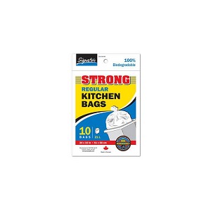 Garbage Bags Kitchen Trash Home Office White 20x22" 10Pcs/Pack 
