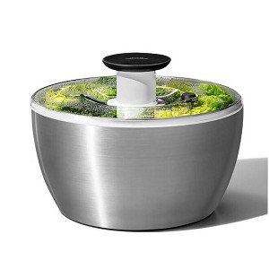 OXO Good Grips STEEL Stainless Steel Salad Spinner 6.34 Qt/ 6L - OXO 