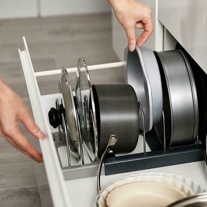 DrawerStore™ Kitchen Expandable Cookware Organizer Rack for Pot Lid - Joseph Joseph 