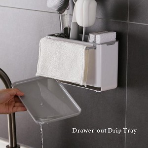 Multi-function ABS Home Kitchen Sponge All in 1 Sink Caddy Organizers to Save Space 
