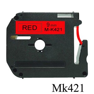 Compatible Brother MK421, M-K421 9mm Black On Red P-Touch Label Tape 