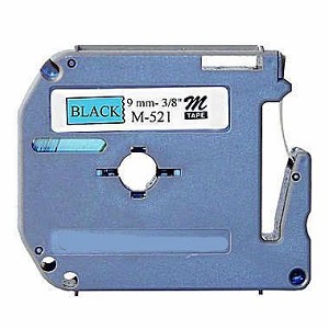 Compatible Brother MK521, M-K521 9mm Black On Blue P-Touch Label Tape 