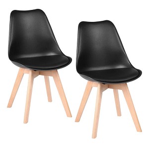 2 Pack Office Guest Chair with Soft Cushion for Waiting Room, Conference and Reception - Moustache - Black 