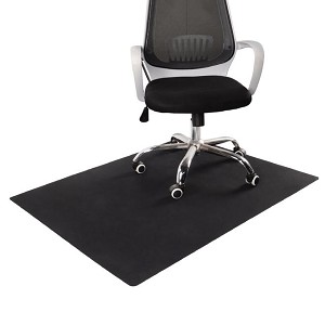 Non-Slip Low-Pile Floor/Chair Mat for Hardwood Floor, 1200*900mm - Black 