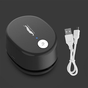 Desktop Mini Dust Vacuum Cleaner, Rechargeable, Black - Moustache® 
